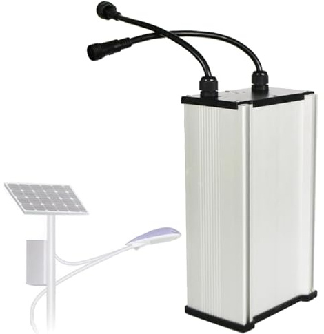 SSCYHT Lithium Battery 12V 60Ah 24Ah 36Ah 42Ah 48Ah 72Ah 90Ah 30Ah LiFePO4 Battery 12V Solar Batteries for Emergency light with 2cores Port for 250W - 1100W Motors,12V48Ah 350mm