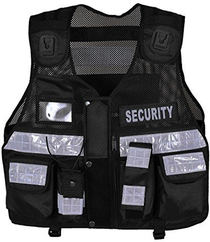 RAC3 Hi Viz Tactical Vest Enforcement, Security, Dog Handler CCTV, Tac-Westen (Black)