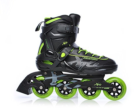 Tempish Erwachsene XT4 Hochwertige Outdoor-Rollschuhe Für Herren, Schwarz, Black, 43