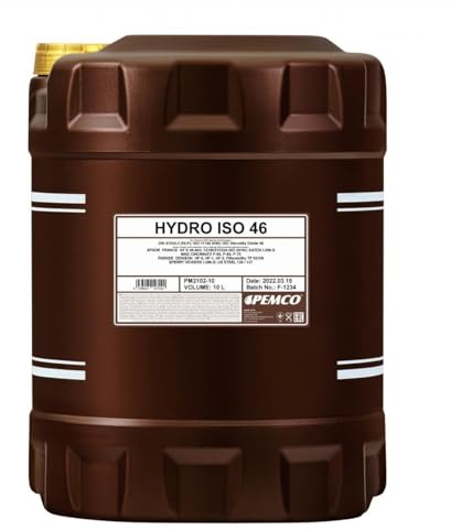 Hydro ISO 32 Hydraulic Oil ISO Viscosity Grade 46, ISO 11158 (HM), DIN 51524-2 10 Liter