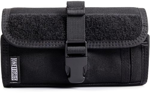 OneTigris Custodia Horizontalle Molle per Smartphone da 4.7/5.5 con Tasca con Zip (Nero - Armor Zero)