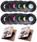 12 Retro Vinyl LP Schallplatten Stil Untersetzer Tasse Matte rutschfeste Isolierte Kaffee Getränke Matte