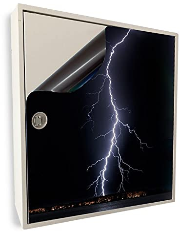 Stromkasten Magnet Bild Deko Stromverteiler Sicherungskasten Hager Motiv Blitz, Stromkasten Höhe:65 cm, Stromkasten Breite:30 cm