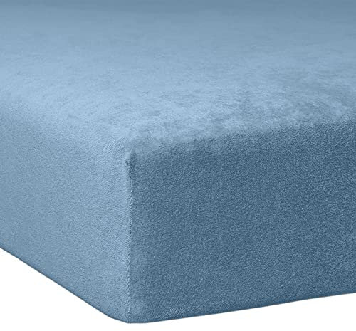 Traumschlaf weiches, elastisches Flausch Biber Boxspring Matratzen Spannbettlaken mit Rundumgummi, Größen 180x200 cm - 200x200 cm Korn