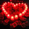 24 LED Teelichter Zylindrisch Elektronische Kerzen Batteriebetriebene Flammenlose Rauchlose Romantische Nachtlichter für Weihnachten, Weihnachtsbaum, Ostern, Hochzeit, Party (Rot Licht)