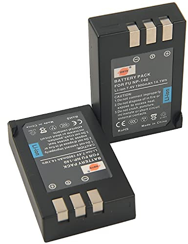 (2-Pack) NP-140 DSTE Ersatz Batterie Akku Kompatibel für Fuji FinePix S100FS S200EXR S200FS S205EXR Digital Kamera