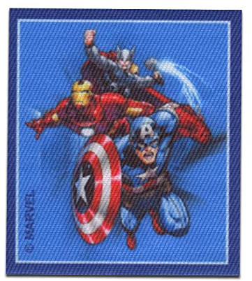 Marvel © Avengers Gruppe Comic 2 - Aufnäher, Bügelbild, Aufbügler, Applikationen, Patches, Flicken, zum aufbügeln, Größe: 6,2 x 5,6 cm