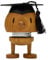 Hoptimist IQ Bumble Bestandene Prüfung Geschenk, Graduation Deko zum Abi, Glücksbringer Prüfung oder Süßes Abitur Geschenk, 6,3 x 6 x 7,4 cm, Small, Oak