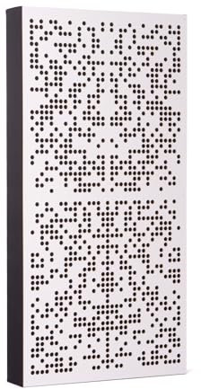 Bluetone Acoustics Binary AbFuser | Panneau Acoustique Mural, Diffuseur Acoustique, Panneau Absorbant Le Son, Traitement Acoustique (100x50x5cm, Blanc)