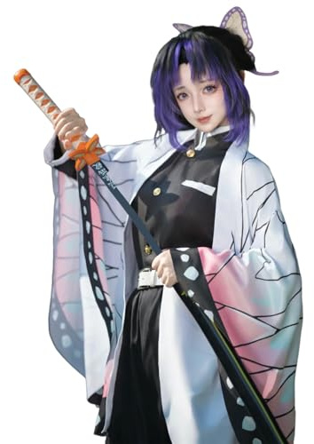 CR ROLECOS Kochou Shinobu Cosplay Kostüm Anime kochou shinobu Halloween vollständiger Sat XXL