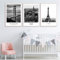 Mehrere Größen Leinwand Bilder Modern New York London Paris City Wandkunst Landschaftsposter Schwarz-Weiß-Bilder für Wohnzimmerdekoration 50 x 70 cm x 3 Rahmenlos