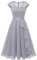 Wedtrend Festlich Cocktailkleid Damen Knielang Elegant A Linie Abendkleidkleider WT0212 Grey M