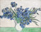 DTAUPREB Malen nach Zahlen für Erwachsene DIY Ölgemälde-Kits Stillleben mit Schwertlilien in Einer Vase Vincent Van Gogh Malen nach Zahlen Zeichnen auf Leinwand Art Decor Geschenke