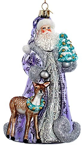 Kurt S. Adler Bellissimo Bellissimo Christbaumschmuck mit Hirsch und Baum, 17,8 cm