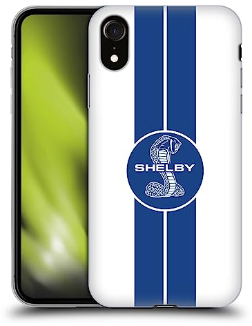 Head Case Designs Offizielle Shelby 1965 427 S/C Weiß Autografiken Gel Handyhülle Hülle [Militärischer Schutzgrad] Kompatibel mit Apple iPhone XR