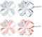 CONILOK 2 Paare Zircon Kleeblatt Ohrringe Silber 925 Stecker Ohrstecker Ohrhänger Damen Schmuck Ohrring Geschenke für Frauen Mädchen Freundin Mutter Geburtstag Hochzeit Weihnachtstag Valentinstag