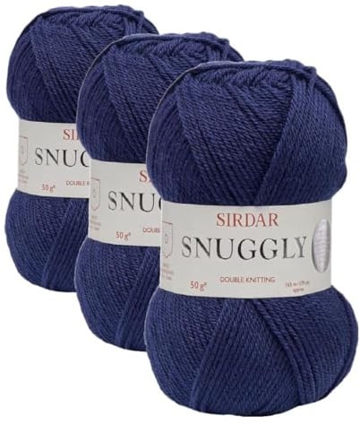 Sirdar Snuggly DK Double Knitting, Light Navy (224), 50g (Pack of 3)