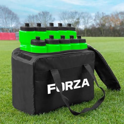 FORZA 10 Water Bottles (750ml) & Carry Bag Set │ 10x Bottle Capacity │Must Have Travel Essentials (Green)