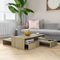WEMYUFURN Satztisch-Set Sonoma-Eiche 100x100x26,5 cm Holzwerkstoff, Couchtisch, Wohnzimmertisch, Beistelltisch - für Wohnzimmer und Büro - Mittelpunkt für Ihr Zuhause