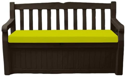 A ATH COLLECTION Waterproof Garden Bench Cushion Seat Pad Only fit for Iceni Outdoor Garden And Eden Storage Box 128x50x5cm Lightweight Durable Cushions (Lime Green)