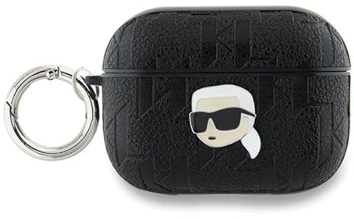 CG Mobile Karl Lagerfeld KLAP2PGKIPK Hülle für AirPods Pro 2 (2022/2023) Schwarz Monogram Karl Head