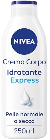 NIVEA Feuchtigkeitsspendende Körpercreme Express 250 ml, 72h Feuchtigkeitscreme angereichert mit reiner Hyaluronsäure, Meeresmineralien und intensiv pflegendem Serum, feuchtigkeitsspendende