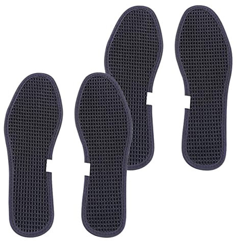 SECFOU 2paare Bambuskohle Schuhpolster Einlegesohlen Fußpflege Schuhkissen Für Sport Und Alltag Schweißabsorbierend Geruchsneutralisierend Schwarz