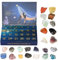 Adventskalender Edelsteine, Adventskalender Kristalle, Natürlich Steine Weihnachtskalender 2024 Steinsammlung, Weihnachtsgeschenke Für Kinder