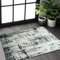 Calore Teppich Wohnzimmer Kurzflor Teppich Schlafzimmer rutschfest Weich Moderner Wohnzimmerteppich Große Teppiche (Abstrakt grau/weiß/schwarz, 80 x 120 cm)
