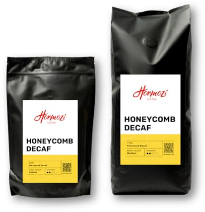 Freshly Roasted Hormozi Coffee - Honeycomb Flavoured Decaf Coffee Beans 1kg - Medium Roast