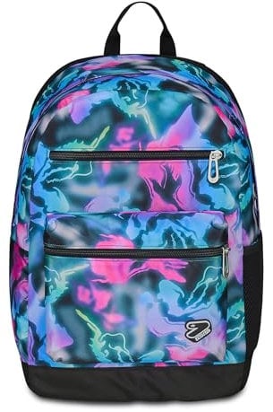 Seven Zaino Scuola Reversible con Cuffie Wireless, Fucsia Azzurro, Reversibile, 29 L, Scuola Media e Superiore, Zaino Ragazza