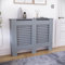 Vida Designs Milton Medium Grey Radiator Cover | Modern Slatted Heating Cabinet, Easy DIY Fit, Ideal for Living Room, Hallway or Bathroom