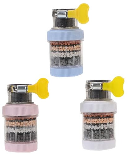Mipcase 1 Set Filtri per Rubinetto con Cotone Filtrante Purificazione Acqua Facile Installazione Pulizia Compatibile con Rubinetti Standard Filtri Cotone