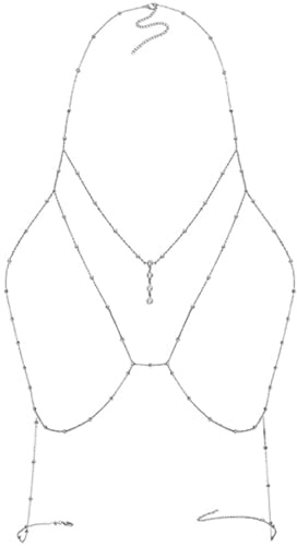 SURALIN 1PCS Körperkette, BH-Bikinikette, Strass Brustkette, Sommer-Strandurlaub, Körperkette für Frauen und Mädchen
