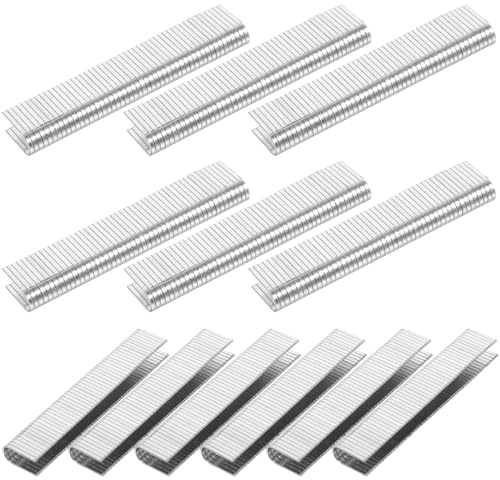 BUGUUYO 1000 piezas Grapas para Clavadora Neumática al Carbono Resistente para Tapicería Carpintería y Bricolaje Grapas Pequeñas Duraderas y Fáciles de Usar