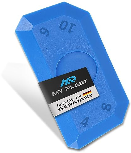 My Plast Fugenglätter Nr. 3 - Blau - 4/8/9/10 mm, 1 Stück | Silikon-Abzieher für gerade Fuge - Fliesen-Fugenabzieher für gleichmäßige & lineare Fugen - Made in Germany