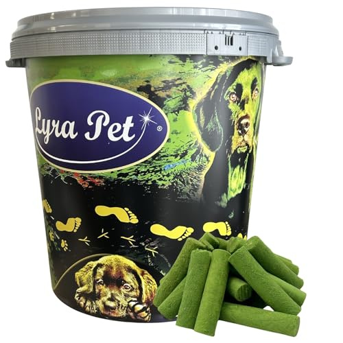 Lyra Pet® 1 kg (5 x 200 g) Katzengras Sticks gefriergetrocknet + 30L Tonne | Mit Huhn & Gerstengras - Getreidefrei & verdauungsfördernd - Ideal auch für Kitten & Senioren - Vitalstoffreiche Belohnung