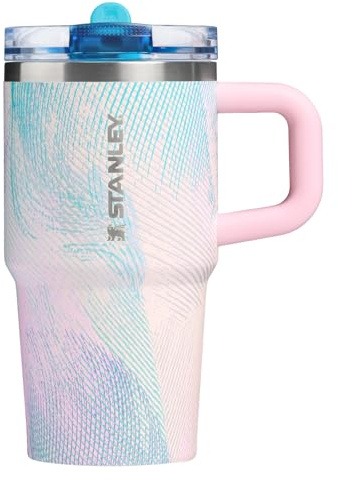 STANLEY Quencher ProTour Flipstraw Tumbler, 20 oz, Sea Glass Plume | Built-In Straw & Handle | Cupholder Compatible for Travel | Leakproof Insulated Stainless Steel Cup | BPA-Free