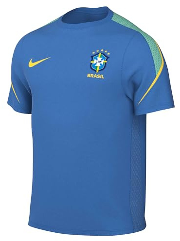 Brasilien Strike Nike Football Dri-Fit Kurzarmshirt Für Herren, Lt Photo Blue/Light Menta/Midwest Gold, IB4964-435, 2XL