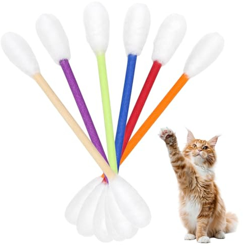 6 Piezas Juguetes para Gatos con Catnip Natural, Hisopos de Algodón Gigantes de Hierba Gatera para Limpieza de Dientes, Mordedor Resistente y Juguete Interactivo para Alivio del Estrés y Aburrimiento