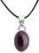 mantraroma Kettenanhänger 925 Silber Granat roter Stein Edelstein Kettenanhänger Damen Sterling Silber Halskette Anhänger Geschenk (MAH-081-02)