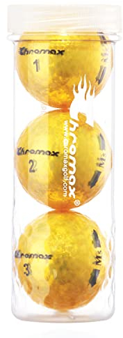 Chromax Metallic-M5-farbige Golfbälle, 3 Stück, goldfarben