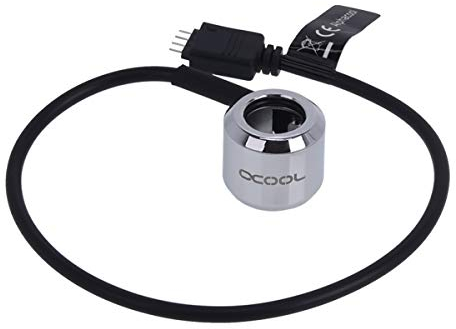 Alphacool 15353 Aurora HardTube LED Ring 13mm Chrome - RGB Modding LEDs