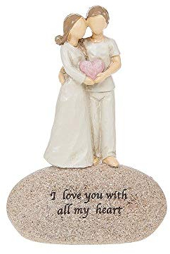 Angels I love you with all my heart Sentimental Pebble Gift