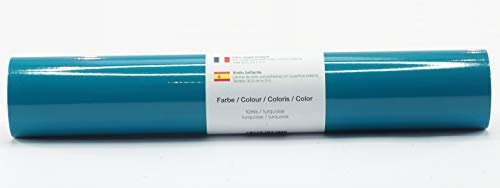Selbstklebende Plotterfolie Vinylfolie 30,5 cm x 3 m glänzend 39 Farben zur Auswahl, Farbe:177 Türkis