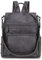 Women Backpack,RAVUO Fashion PU Leather Anti-theft Backpacks for Ladies Convertible Rucksack School Bags Three Ways to Carry, Grey, M