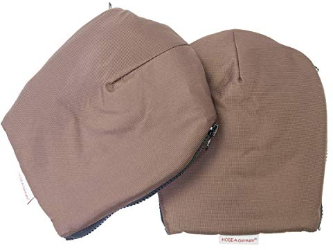 HOBEA-Germany, Kinderwagenmuff Handwärmer Muff Kinderwagenhandschuhe für Buggy Schlitten oder Laufrad (braun)