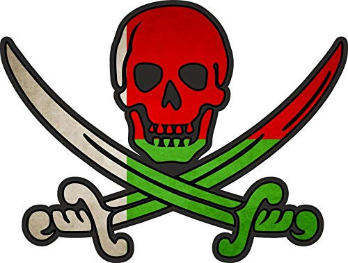 Akachafactory Sticker Aufkleber Pirat Piraten Jack Rackham Calico Flagge Fahne RM madagaskar