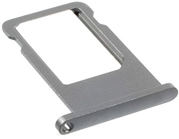 jbTec SIM-Tray/SD-Card kompatibel mit Apple iPhone 6s - Kartenhalter Single Slot Schlitten Rahmen Handy, Farbe:Grau