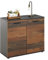 CARO-Möbel Kommode Chicago mit 2 Türen, Moderne Anrichte, Sideboard Mehrzweckschrank für Wohnzimmer in Beton dunkel/Old Style